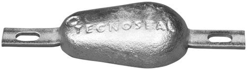 Tecnoseal Druppelvormige Lasanode met sleufgaten - Aluminium - 0,68 kg