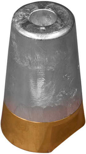 Tecnoseal Dopanode conisch shaft - Ø 22-25 mm - M18 X 1,5 - aluminium+messing