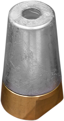 Tecnoseal Dopanode conisch shaft - Ø 35mm - M24 x 2 - aluminium+messing