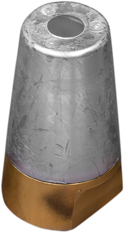 Tecnoseal Dopanode conisch shaft - Ø 40mm - M24 x 3 - aluminium+messing