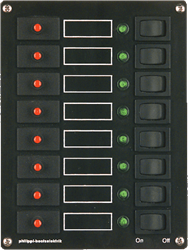 PHILIPPI STV 108 schakelpaneel 8-voudig - automatische zekeringen