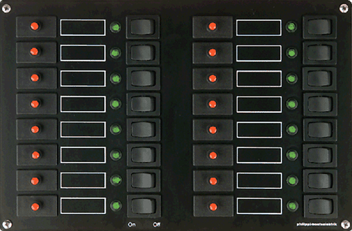 PHILIPPI STV 316 schakelpaneel 16-voudig - automatische zekeringen