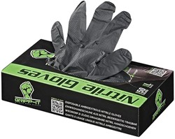 ProPlus Gripp-It nitril handschoenen XL zwart dispenserdoos van 50 stuks