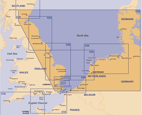 Imray kaart C 70 Southern North Sea Passage Chart