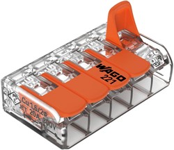 Wago compact 221 Lasklem - 0,08 - 4,0 mm2 - 5 voudig per 5