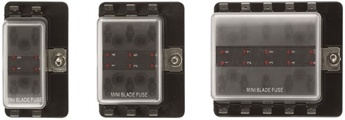 AAA Blade-zekeringhouder met led-indicator 6-voudig ((Mini)