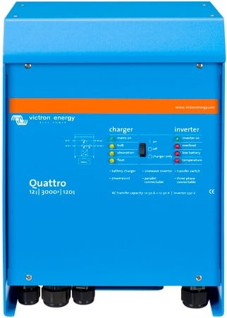Victron Quattro 12/3000/120 Acculader omvormer