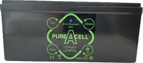 PureAcell® LiFePO4 12v 460Ah / 5.8kWh Lithium accu 