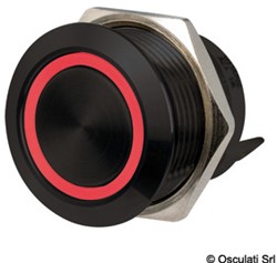 Osculati Platte RVS Schakelaar - Terugverend ( Aan) /Uit - 12/24V - 20A - RBW
