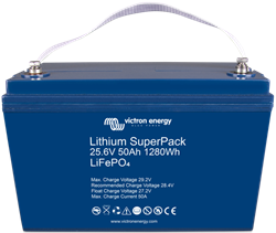 Victron Lithium SuperPack lithium accu - 25,6V - 50Ah - M8