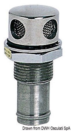 Osculati Tankontluchter recht 16 mm