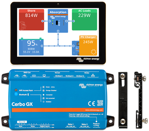 Victron Cerbo GX communicatiecentrum met GX Touch70 display