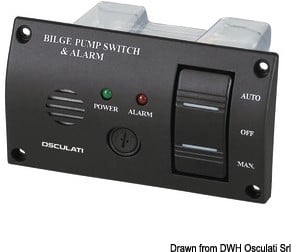 Osculati Bilgepaneel met een akoestisch en een LED alarm 12/24V