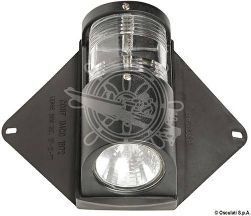 Osculati combinatie toplicht (stoomlicht) en deklicht - 12V - 4W