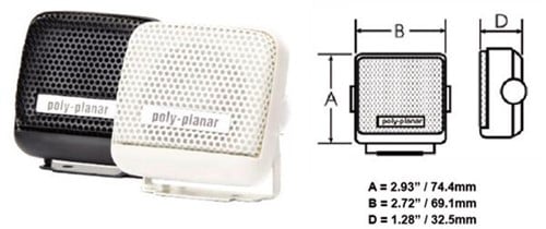 Poly Planar  Marifoon speaker klein waterd. 8w Zwart
