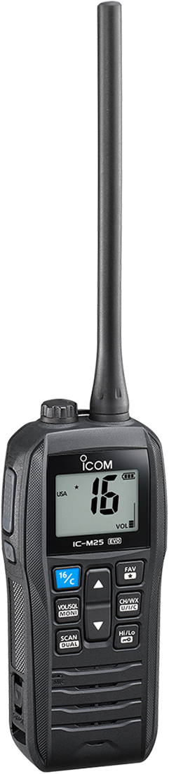 Icom M25 EVO Handmarifoon - Zwart - USB oplaadbaar George Kniest