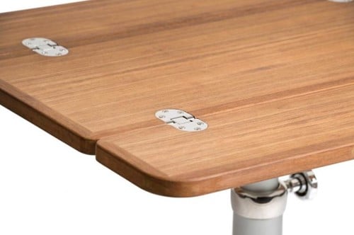 Teak kuiptafel - inklapbaar - teak fineer - 70 x 30/60 cm
