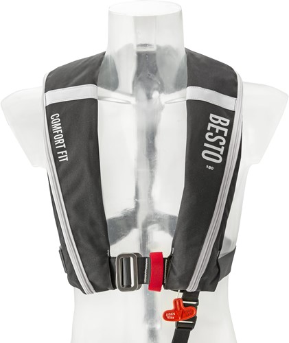 Besto Comfort Fit Reddingsvest - 180N - Zwart/grijs