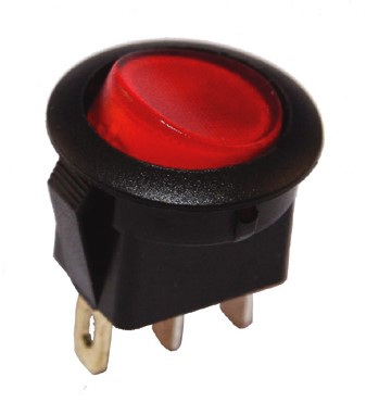 Boat Vision  On/Off Mini rocker 12 Volt/16 Amp/Red