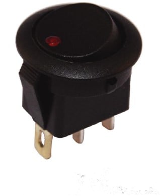 Boat Vision  On/Off Mini rocker 12 Volt/16 A/Led ind.