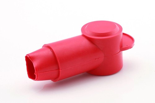 Beschermkap voor accupool - rond - rood - 35 mm²