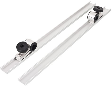 NOA Verstelbare zonnepaneelhouder compleet voor railing 25 mm - 650 mm lang - set van 2