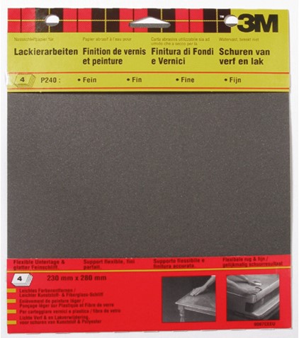 3M waterproof schuurpapier - zwart P280 - 230x280mm