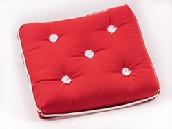 Kapok Kussen - enkel - rood - 45 x 35 x 3 cm