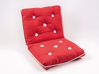 Kapok Kussen - dubbel - rood - 70 x 45 x 3 cm