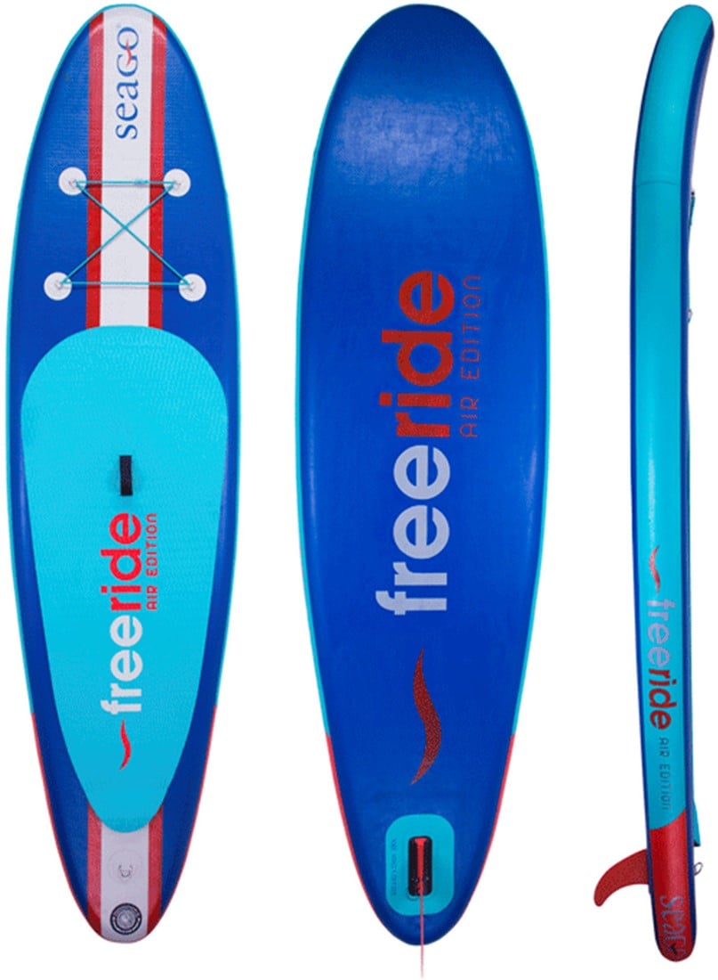 Seago Freeride Stand Up Paddling Board SUP compleet pakket met pomp, peddel en tas Kniest