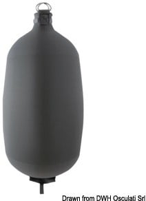 FENDERTEX opblaasbare stootwil C104 - Antraciet - 100 x 34 cm