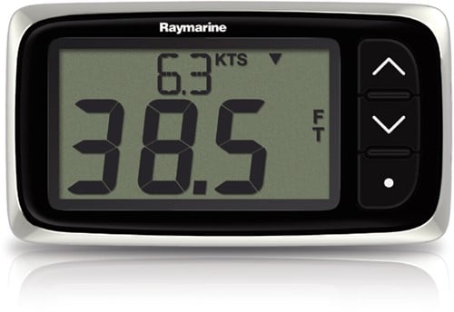 Raymarine i40 Bidata pakket, incl. P371 & P7 ThruHull snelheid/temp/diepte transducers (E26008 & E26009) 9 meter kabel