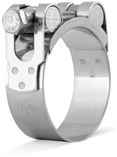 RVS Slangklem Heavy duty W5 / M8-25 64 - 67   mm
