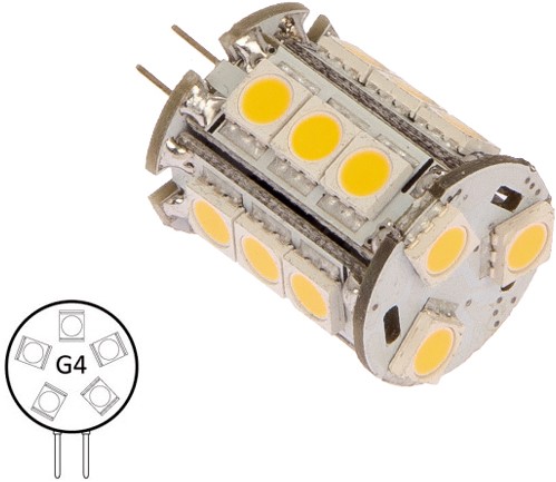NauticLED  G4 10-30VDC 3,2/25W WW 22X30