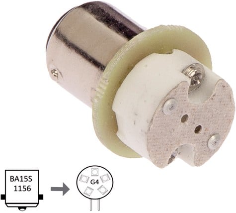 NauticLED  Adaptor Ba15S to G4