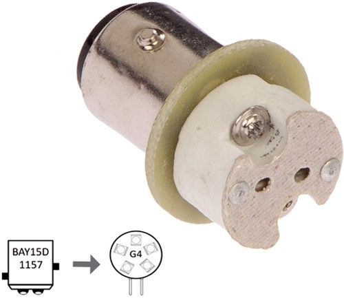 NauticLED  Adaptor Bay15D to G4