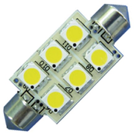 NauticLED  Buis 37mm 10-35VDC 1.2W/10W WW