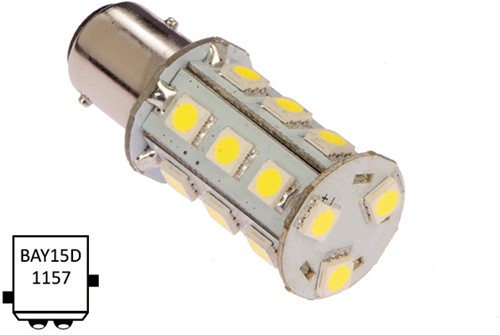 NauticLED  BaY15D 10-30VDC 3.6/25W koel wit
