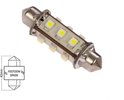 Buis 42 10-30VDC 1.2W/10W wit
