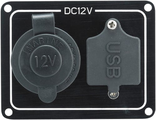 AAA paneel USB aansluiting en 12V contact