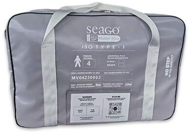 Seago Reddingsvlot Sea Master Plus 4 Persoons tas - ISO 9650-1