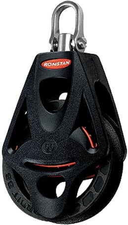 Ronstan Orbit Serie 40 enkelschijfsblok met hondsvot en swivel