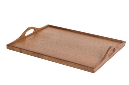 Teak Dienblad - 56 x 43 cm - ongeolied