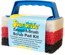 StarBrite Scrubpad kit - Handgreep met 3 pads - 15 cm lang