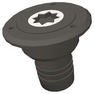 Dekdop voor 38mm slang