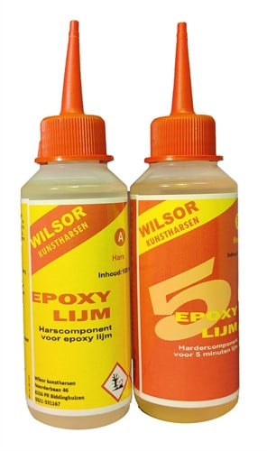 Wilsor 2K Epoxylijm - transparant - 200ml (2x100ml)