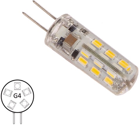 NauticLED  IP65 G4 10-36V 1,5/10W 9X25 WW