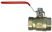 Kogelkraan (kogelafsluiter) messing verchroomd - binnen-/binnendraad - 1/4 inch