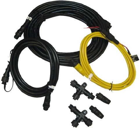 Garmin NMEA 2000 Starterskit - 2 meter dropkabel, 6 meter backbone kabel, 2 t-stukken, 2 meter voedingkabel en 2 terminators
