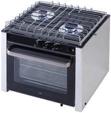 Allpa kooktoestel met oven - 2 pitten - glasplaat